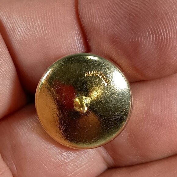 Vintage 50's Gambling Roulette Wheel Cufflinks Lapel Pin Good Luck Charm Austria - Picture 5 of 6